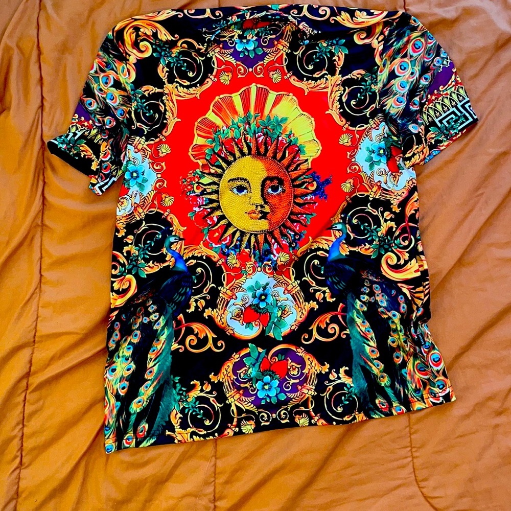 BARABAS Colorful Sun and Moon Graphic Men's Tee